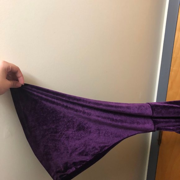 Purple Velvet Bell Sleeve Dress (Torrid Size 3) - Picture 3 of 3